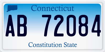 CT license plate AB72084