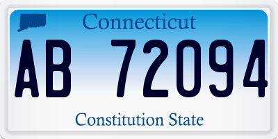 CT license plate AB72094