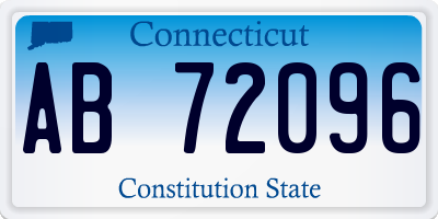 CT license plate AB72096