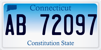 CT license plate AB72097