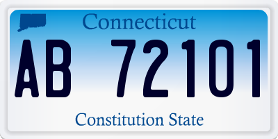 CT license plate AB72101