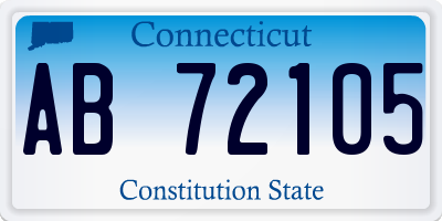 CT license plate AB72105