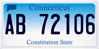 CT license plate AB72106