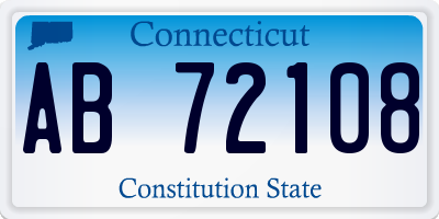 CT license plate AB72108