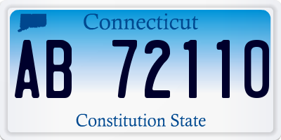 CT license plate AB72110