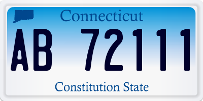 CT license plate AB72111