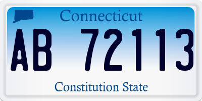 CT license plate AB72113