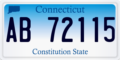 CT license plate AB72115