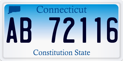 CT license plate AB72116