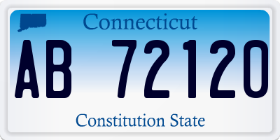 CT license plate AB72120