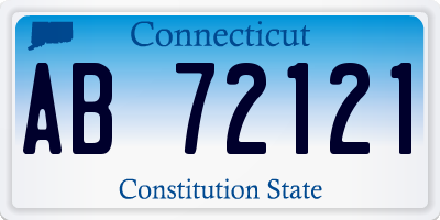 CT license plate AB72121