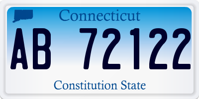 CT license plate AB72122