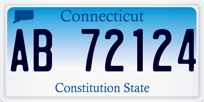 CT license plate AB72124