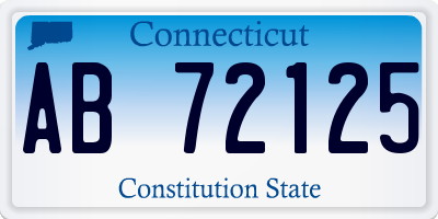 CT license plate AB72125