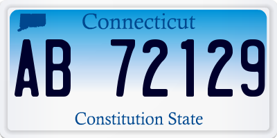 CT license plate AB72129