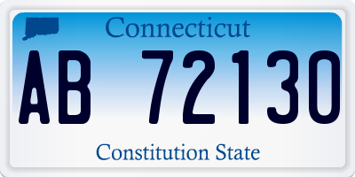 CT license plate AB72130