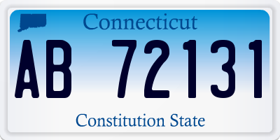 CT license plate AB72131