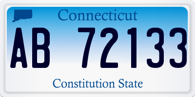 CT license plate AB72133