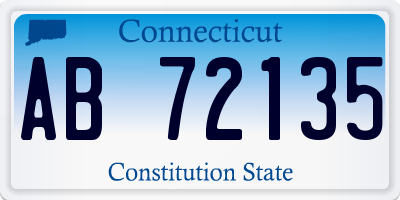 CT license plate AB72135