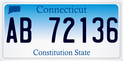 CT license plate AB72136