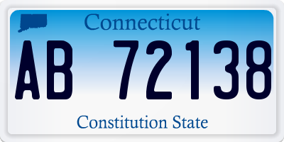 CT license plate AB72138