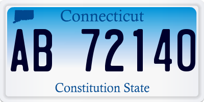 CT license plate AB72140