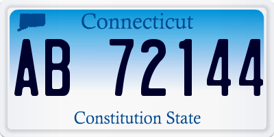 CT license plate AB72144