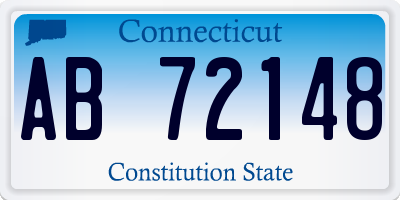 CT license plate AB72148