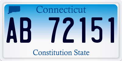 CT license plate AB72151