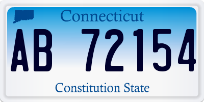 CT license plate AB72154