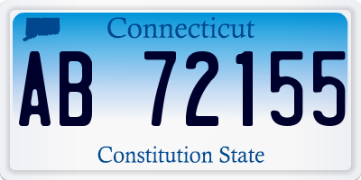 CT license plate AB72155