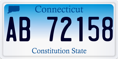 CT license plate AB72158