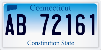 CT license plate AB72161