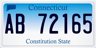 CT license plate AB72165