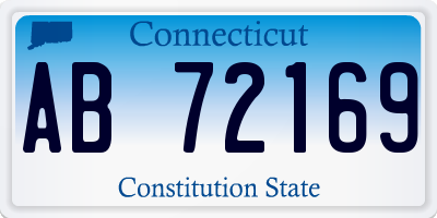 CT license plate AB72169