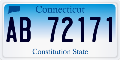 CT license plate AB72171