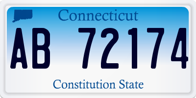 CT license plate AB72174