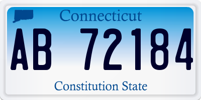 CT license plate AB72184