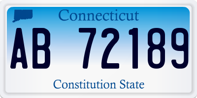 CT license plate AB72189