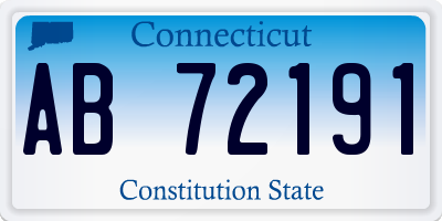 CT license plate AB72191