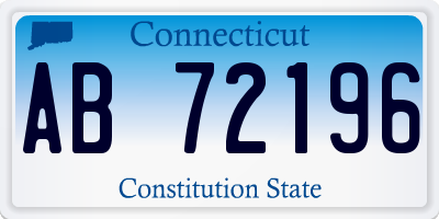 CT license plate AB72196