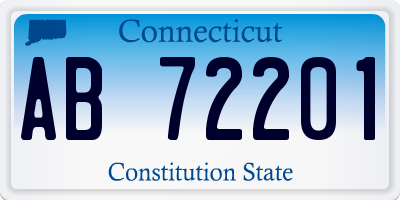 CT license plate AB72201