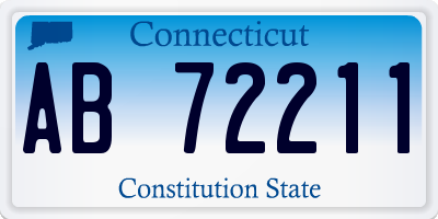 CT license plate AB72211