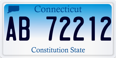 CT license plate AB72212