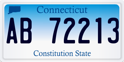 CT license plate AB72213