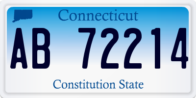 CT license plate AB72214