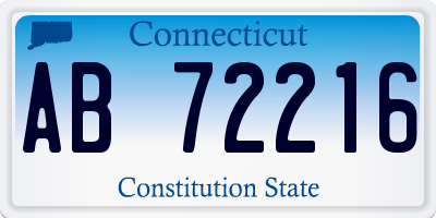 CT license plate AB72216