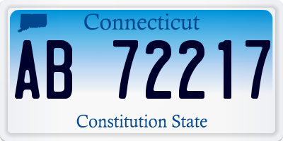 CT license plate AB72217