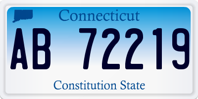 CT license plate AB72219