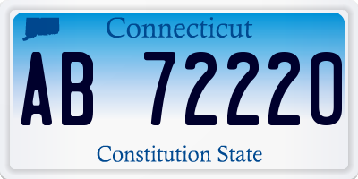 CT license plate AB72220